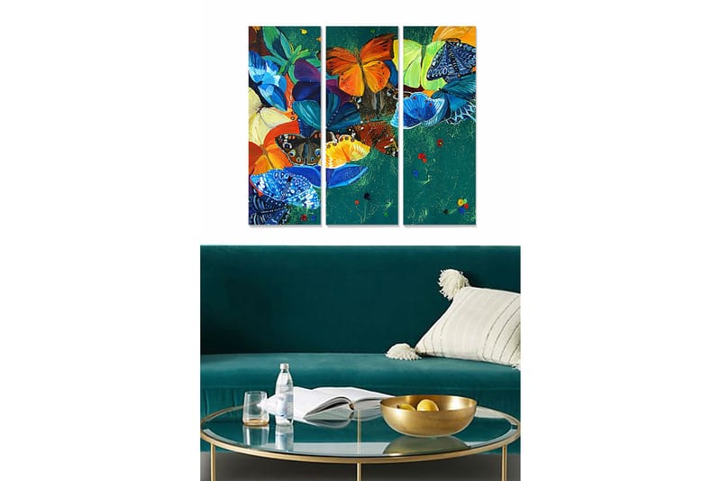 Canvasbilde Scenic 3-pk flerfarget, 22x05 cm