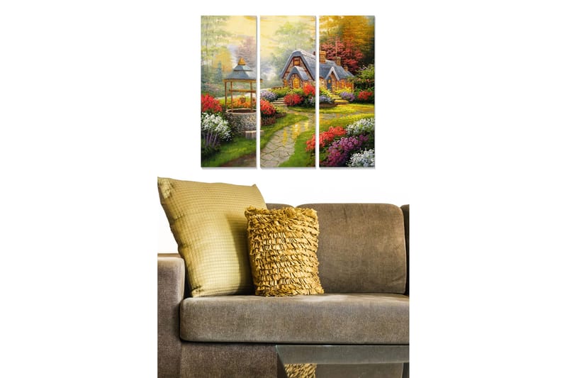 Canvasbilde Scenic 3-pk flerfarget - 22x05 cm - Interiør - Maleri & posters - Lerretsbilder
