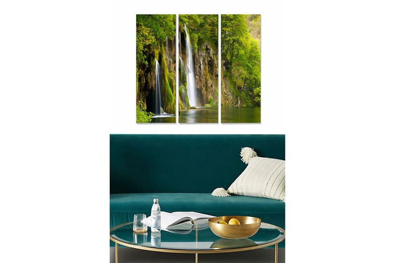 Canvasbilde Scenic 3-pk flerfarget, 22x05 cm