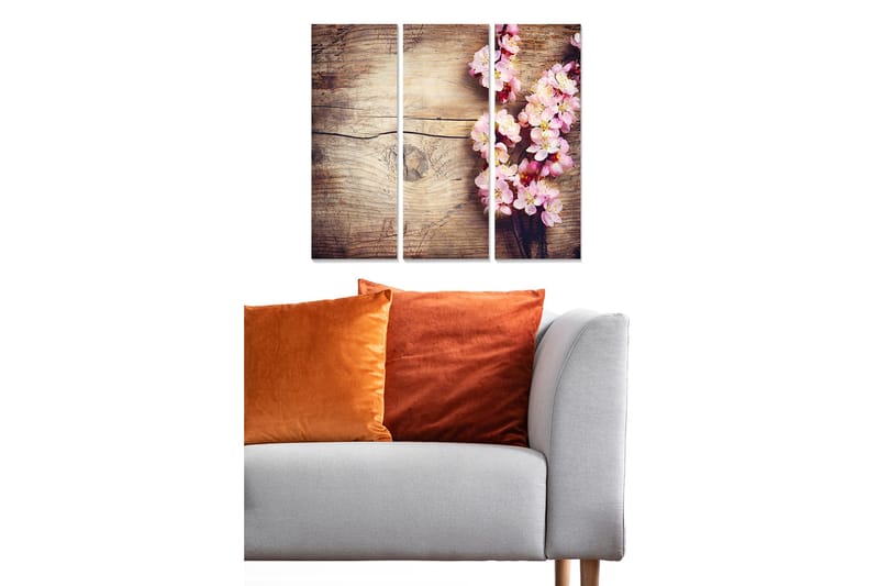 Canvasbilde Scenic 3-pk flerfarget, 22x05 cm