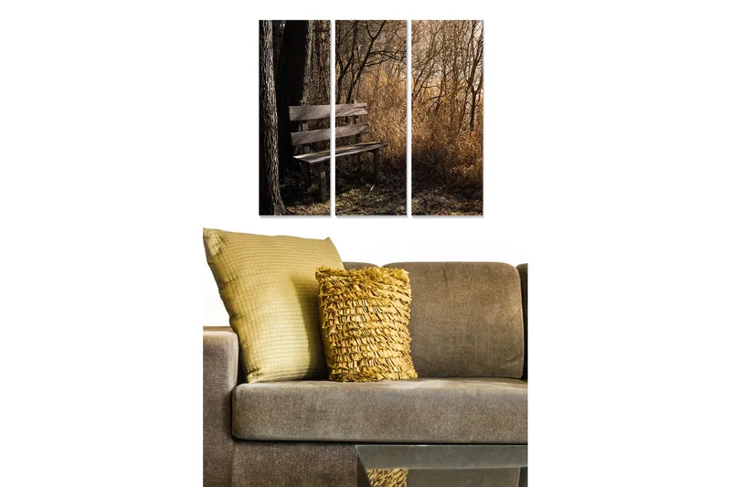 Canvasbilde Scenic 3-pk flerfarget, 22x05 cm