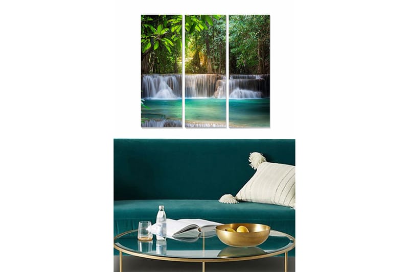 Canvasbilde Scenic 3-pk flerfarget, 22x05 cm