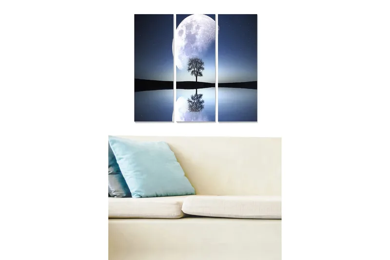 Canvasbilde Scenic 3-pk flerfarget, 22x05 cm