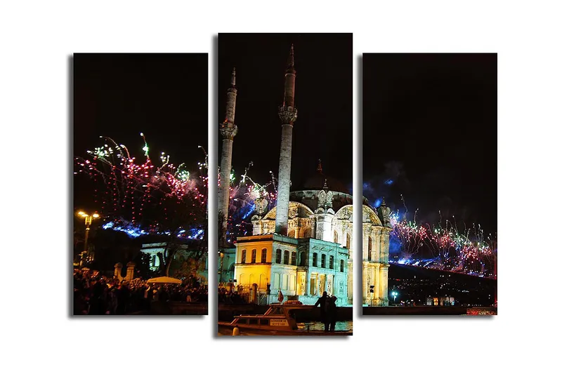 Canvasbilde Scenic 3-pk flerfarget, 22x03 cm