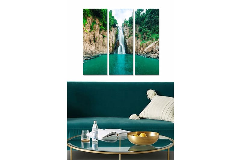 Canvasbilde Scenic 3-pk flerfarget, 22x05 cm