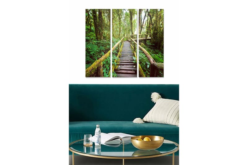 Canvasbilde Scenic 3-pk flerfarget, 22x05 cm