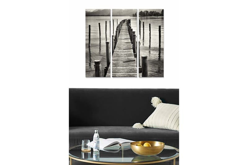 Canvasbilde Scenic 3-pk flerfarget, 22x05 cm
