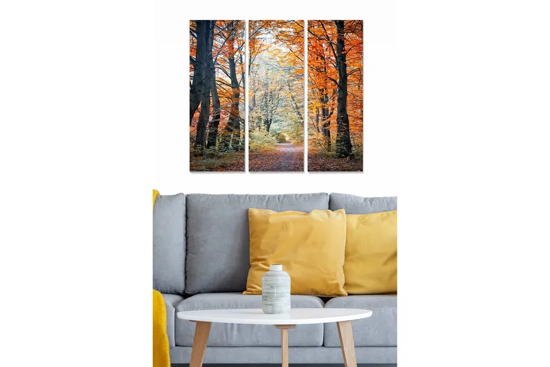 Canvasbilde Scenic 3-pk flerfarget, 22x05 cm
