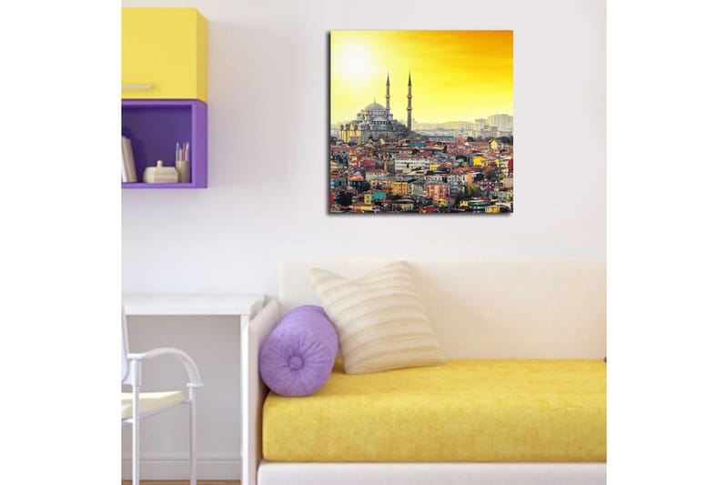 Canvasbilde Scenic Flerfarget - 44x54 cm - Interiør - Maleri & posters - Lerretsbilder