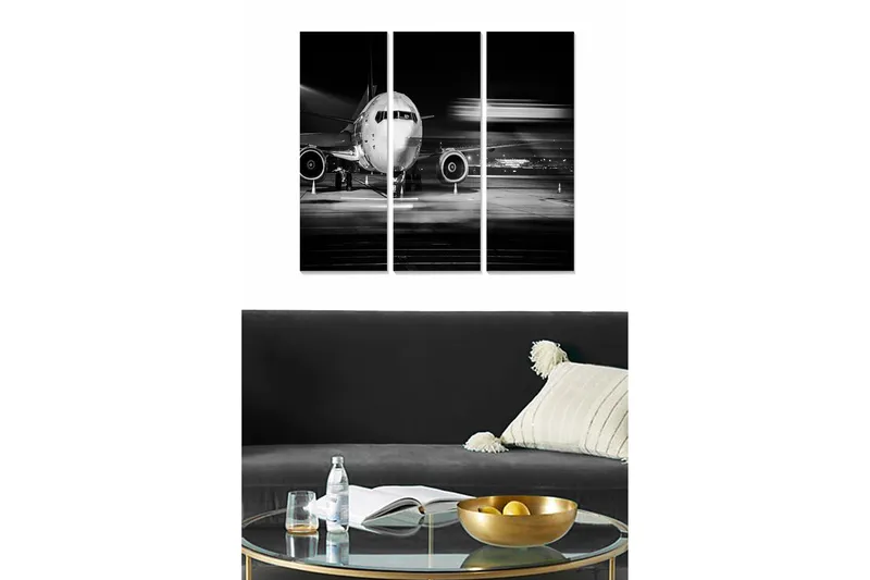 Canvasbilde Transportation 3-pk Flerfarget, 22x05 cm