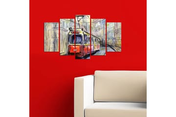 Canvasbilde Vehicles 5-pk Flerfarget - 22x06 cm - Interiør - Maleri & posters - Lerretsbilder