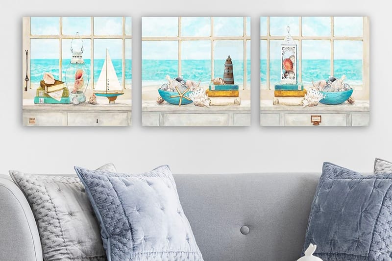 Canvasbilde VP Italy 3-pk Flerfarget, 33x03 cm