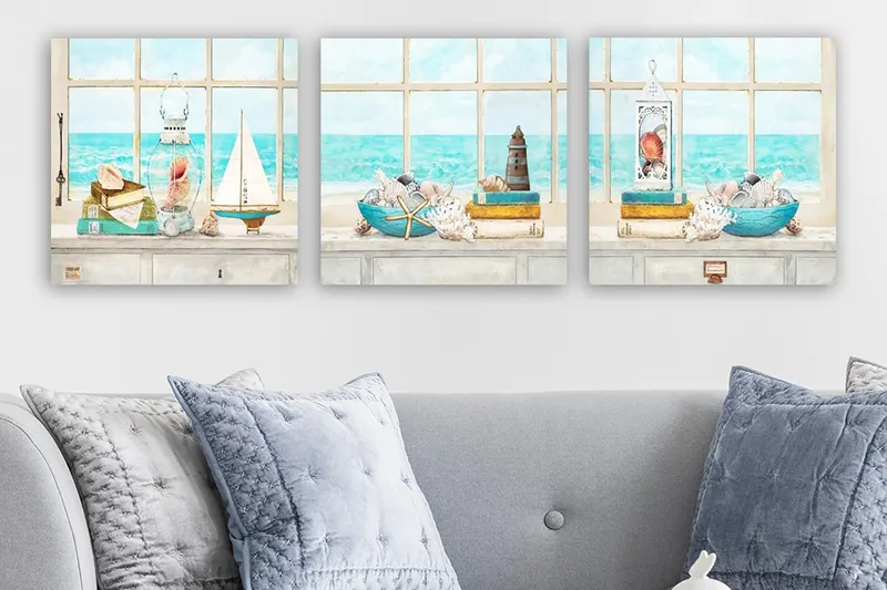 Canvasbilde VP Italy 3-pk Flerfarget, 33x03 cm