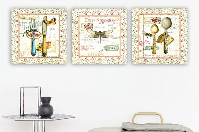Canvasbilde VP Italy 3-pk Flerfarget - 33x03 cm - Interiør - Maleri & posters - Lerretsbilder