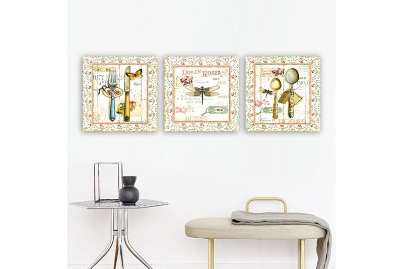 Canvasbilde VP Italy 3-pk Flerfarget - 33x03 cm - Interiør - Maleri & posters - Lerretsbilder
