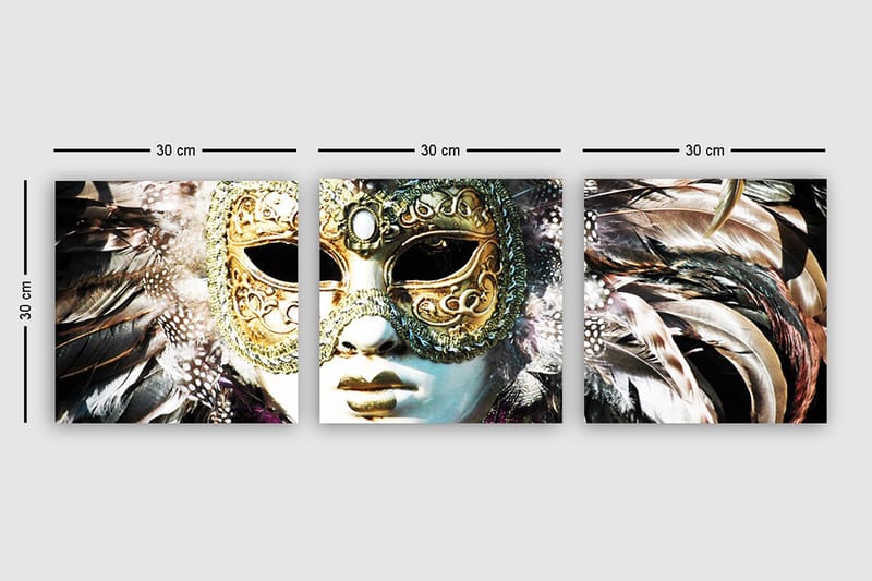 Canvasbilde VP Italy 3-pk Flerfarget - 33x03 cm - Interiør - Maleri & posters - Lerretsbilder