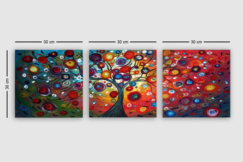 Canvasbilde VP Italy 3-pk Flerfarget - 33x03 cm - Interiør - Maleri & posters - Lerretsbilder