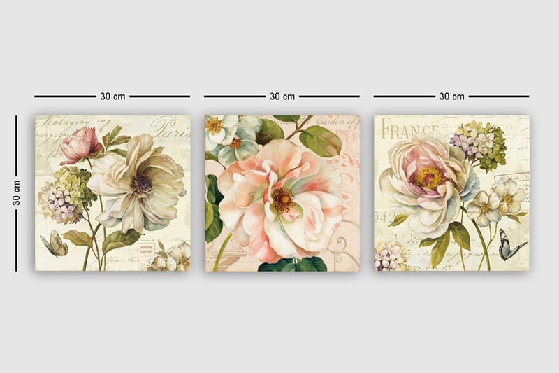 Canvasbilde VP Italy 3-pk Flerfarget - 33x03 cm - Interiør - Maleri & posters - Lerretsbilder