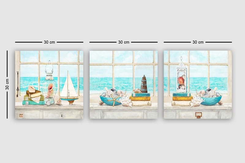 Canvasbilde VP Italy 3-pk Flerfarget - 33x03 cm - Interiør - Maleri & posters - Lerretsbilder