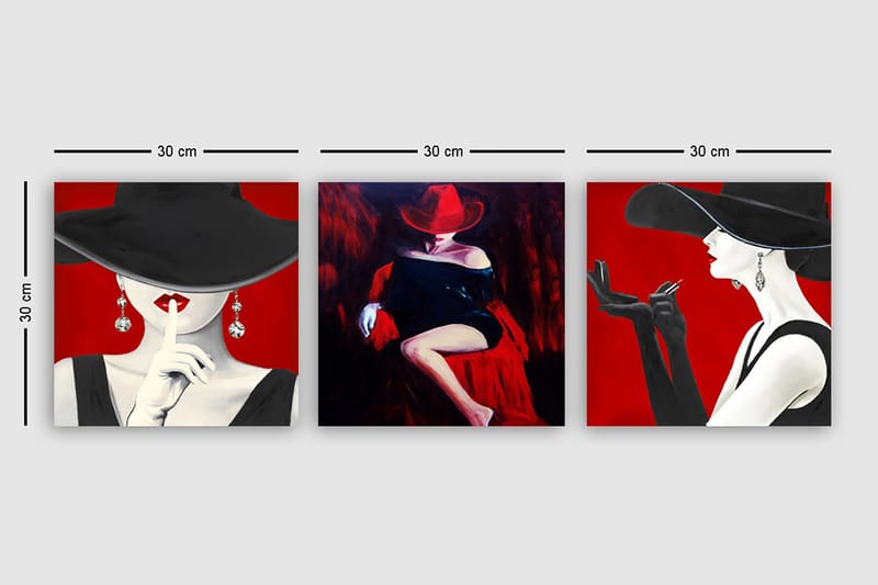 Canvasbilde VP Italy 3-pk Flerfarget - 33x03 cm - Interiør - Maleri & posters - Lerretsbilder