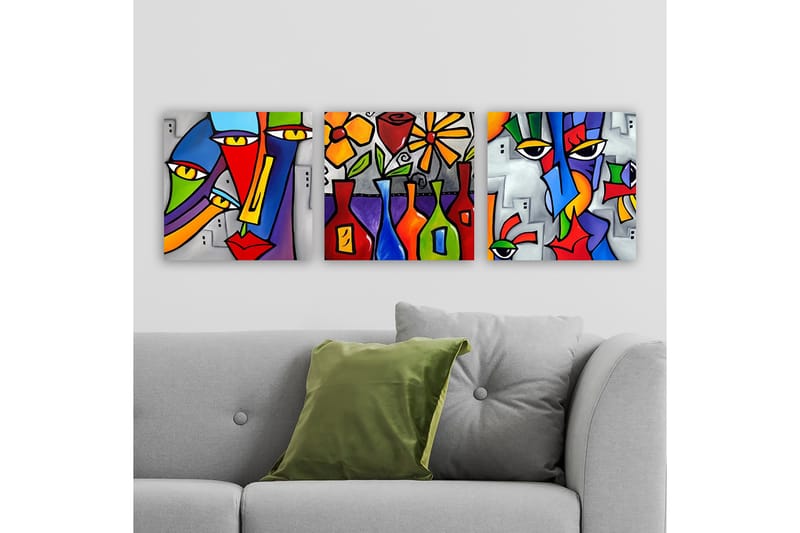 Canvasbilde VP Italy 3-pk Flerfarget - 33x03 cm - Interiør - Maleri & posters - Lerretsbilder