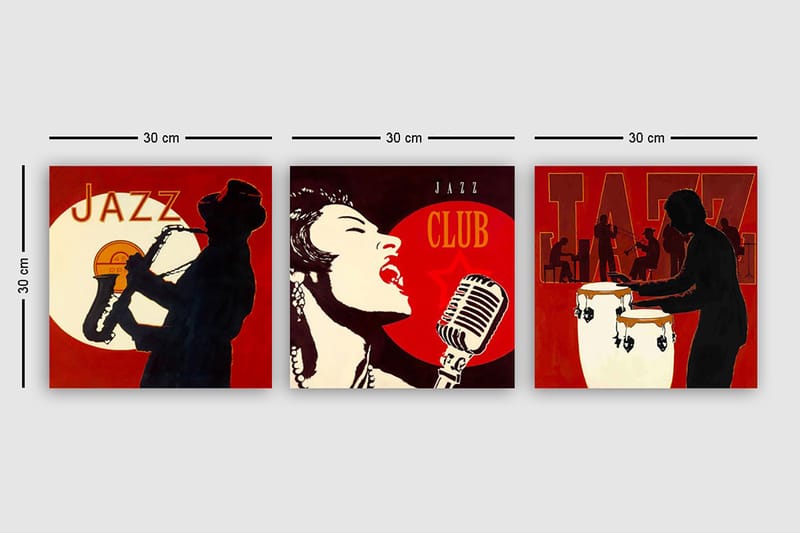 Canvasbilde VP Italy 3-pk Flerfarget - 33x03 cm - Interiør - Maleri & posters - Lerretsbilder