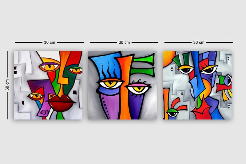Canvasbilde VP Italy 3-pk Flerfarget - 33x03 cm - Interiør - Maleri & posters - Lerretsbilder