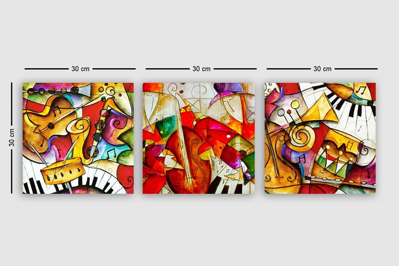 Canvasbilde VP Italy 3-pk Flerfarget - 33x03 cm - Interiør - Maleri & posters - Lerretsbilder