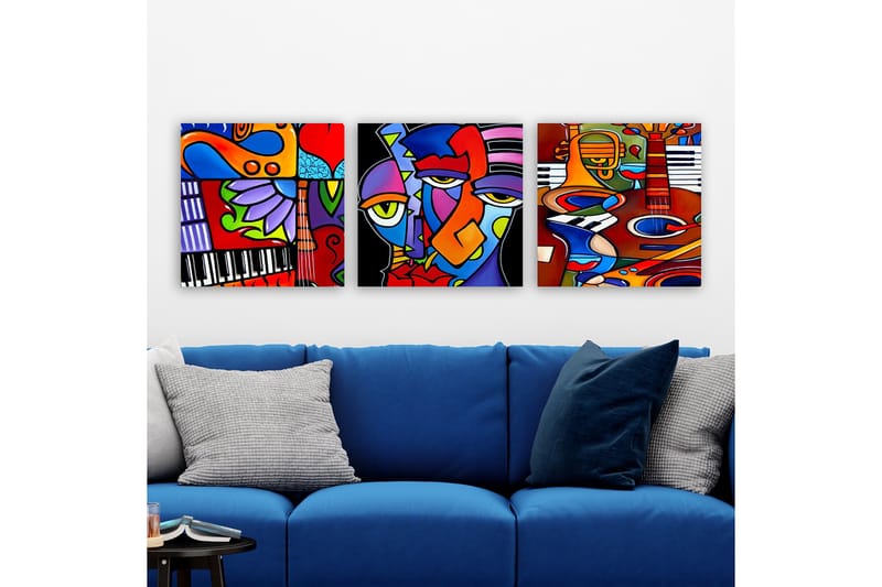 Canvasbilde VP Italy 3-pk Flerfarget - 33x03 cm - Interiør - Maleri & posters - Lerretsbilder