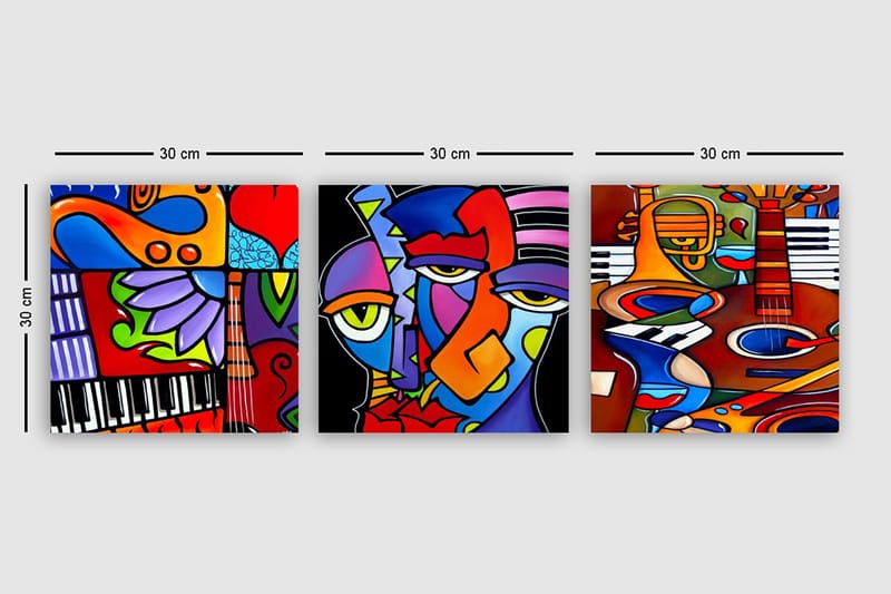 Canvasbilde VP Italy 3-pk Flerfarget - 33x03 cm - Interiør - Maleri & posters - Lerretsbilder