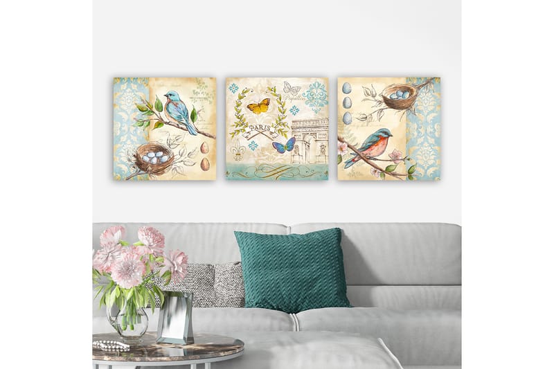 Canvasbilde VP Italy 3-pk Flerfarget - 33x03 cm - Interiør - Maleri & posters - Lerretsbilder