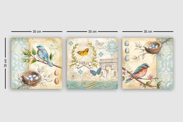 Canvasbilde VP Italy 3-pk Flerfarget - 33x03 cm - Interiør - Maleri & posters - Lerretsbilder