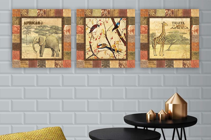 Canvasbilde VP Italy 3-pk Flerfarget - 33x03 cm - Interiør - Maleri & posters - Lerretsbilder