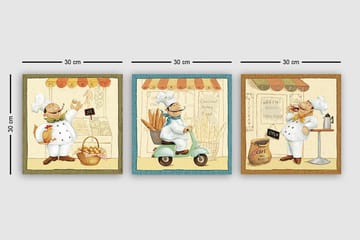 Canvasbilde VP Italy 3-pk Flerfarget - 33x03 cm - Interiør - Maleri & posters - Lerretsbilder