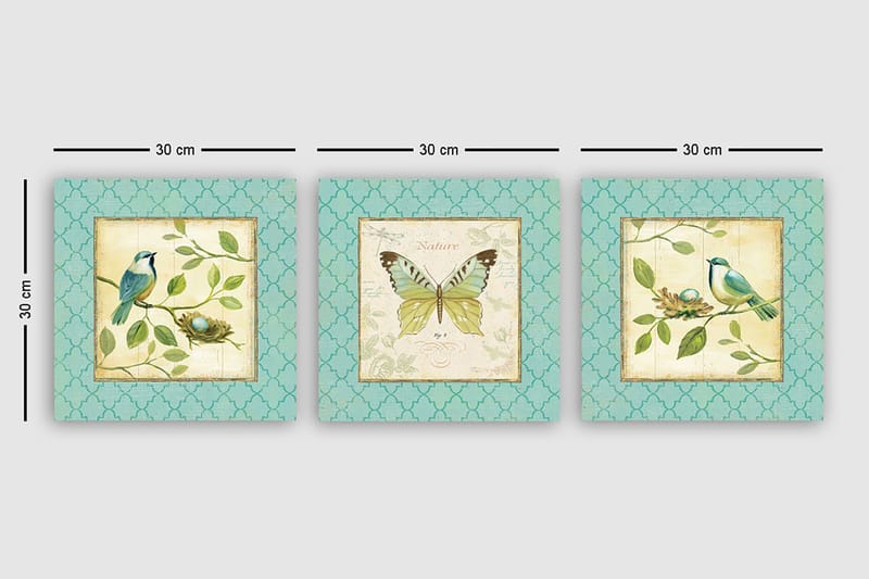Canvasbilde VP Italy 3-pk Flerfarget - 33x03 cm - Interiør - Maleri & posters - Lerretsbilder