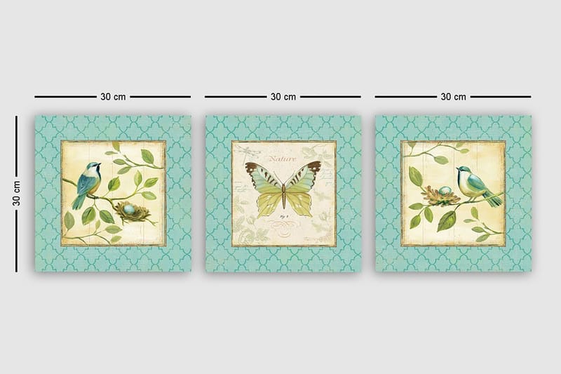 Canvasbilde VP Italy 3-pk Flerfarget - 33x03 cm - Interiør - Maleri & posters - Lerretsbilder