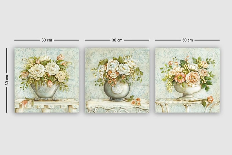 Canvasbilde VP Italy 3-pk Flerfarget - 33x03 cm - Interiør - Maleri & posters - Lerretsbilder