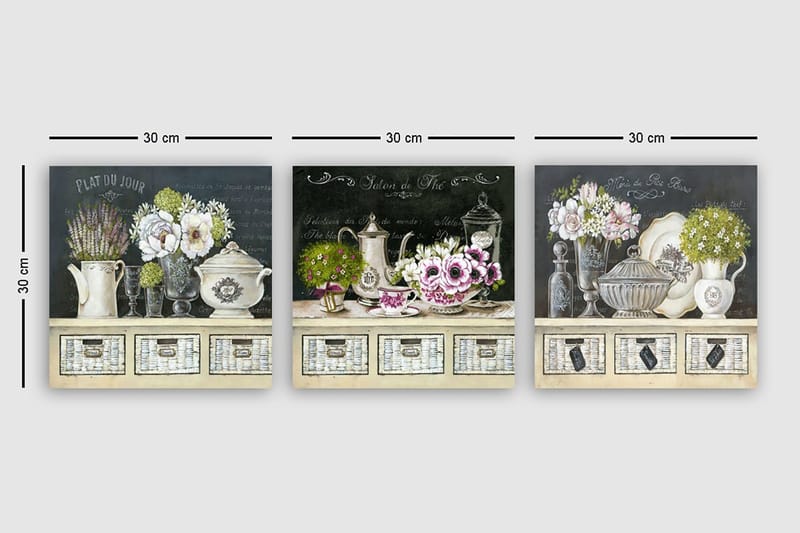 Canvasbilde VP Italy 3-pk Flerfarget - 33x03 cm - Interiør - Maleri & posters - Lerretsbilder