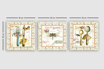 Canvasbilde VP Italy 3-pk Flerfarget - 33x03 cm - Interiør - Maleri & posters - Lerretsbilder