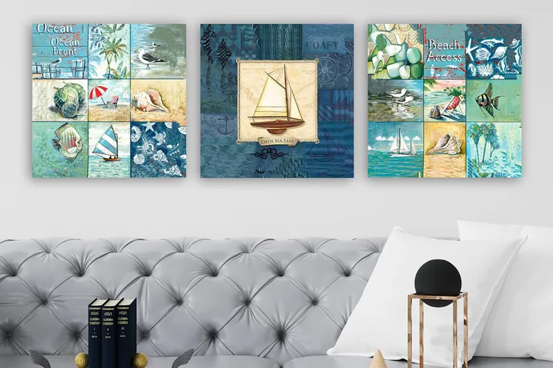 Canvasbilde VP Italy 3-pk Flerfarget, 30x30 cm