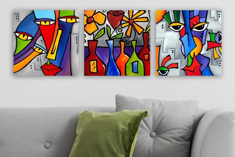 Canvasbilde VP Italy 3-pk Flerfarget, 33x03 cm