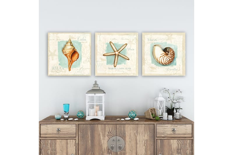 Canvasbilde VP Italy 3-pk Flerfarget - 33x03 cm - Interiør - Maleri & posters - Lerretsbilder