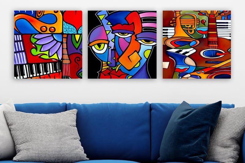 Canvasbilde VP Italy 3-pk Flerfarget, 33x03 cm