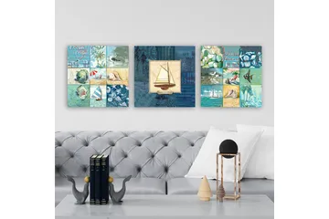 Canvasbilde VP Italy 3-pk Flerfarget - 30x30 cm - Interiør - Maleri & posters - Lerretsbilder