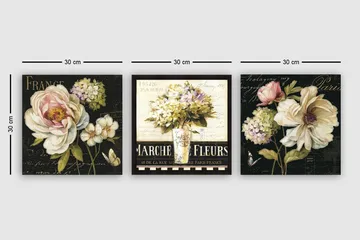 Canvasbilde VP Italy 3-pk Flerfarget - 33x03 cm - Interiør - Maleri & posters - Lerretsbilder