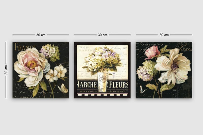 Canvasbilde VP Italy 3-pk Flerfarget - 33x03 cm - Interiør - Maleri & posters - Lerretsbilder