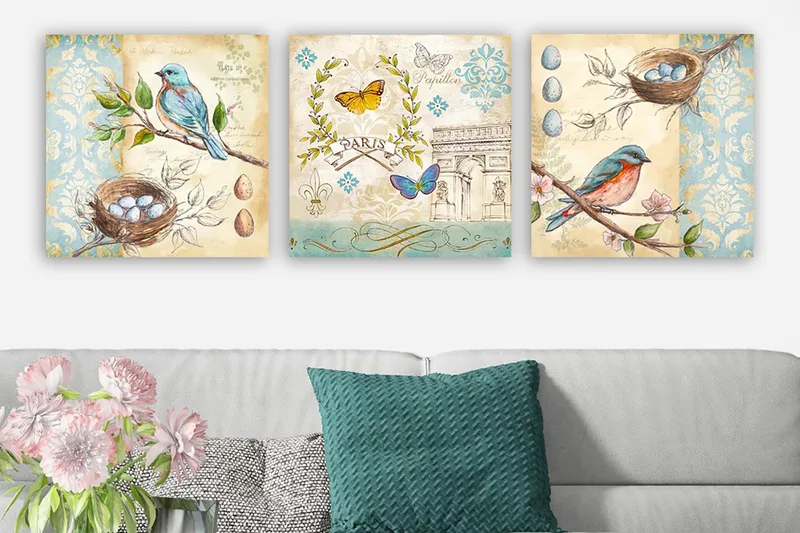 Canvasbilde VP Italy 3-pk Flerfarget, 33x03 cm