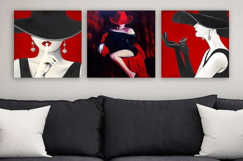 Canvasbilde VP Italy 3-pk Flerfarget, 33x03 cm