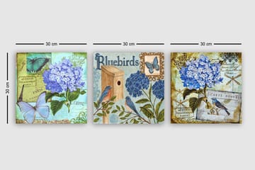 Canvasbilde VP Italy 3-pk Flerfarget - 33x03 cm - Interiør - Maleri & posters - Lerretsbilder