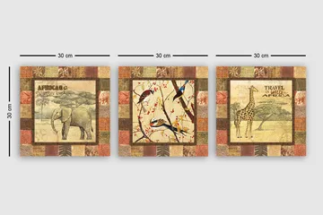 Canvasbilde VP Italy 3-pk Flerfarget - 33x03 cm - Interiør - Maleri & posters - Lerretsbilder